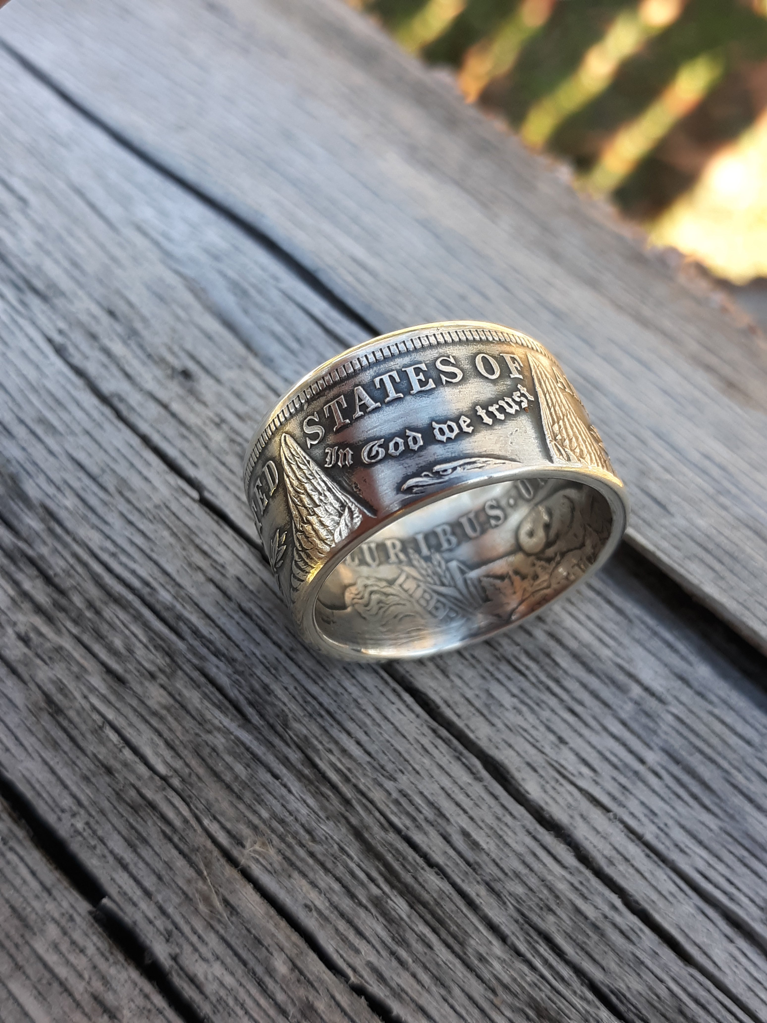 Incuse Indian Coin Ring